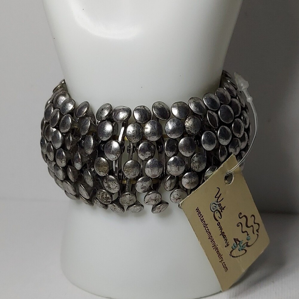 West and Company Bracelet Stainless Steel stretch sz 5 - 6
